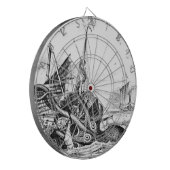 Kraken/Krake Eatting ein Piraten-Schiff, Dartscheibe (Vorderseite Links)