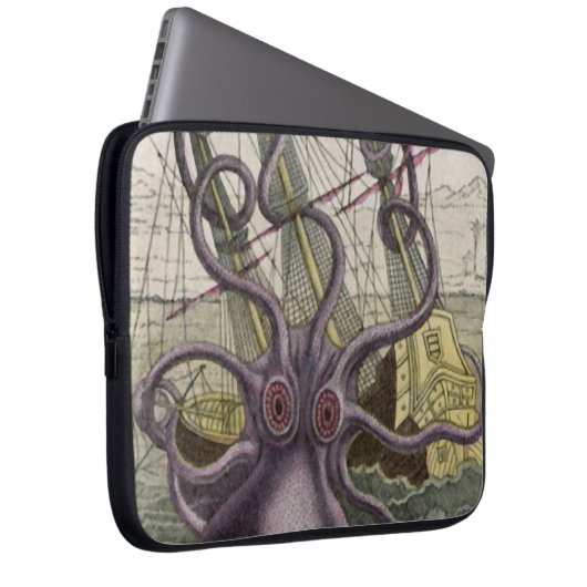 Kraken/Krake Eatting ein Piraten-Schiff, Farbe Laptopschutzhülle (Vorne Rechts)