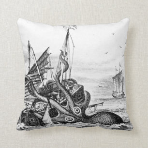 Kraken/Krake Eatting ein Piraten-Schiff, Kissen