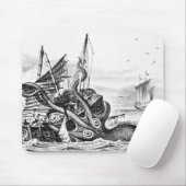 Kraken/Krake Eatting ein Piraten-Schiff, Mousepad (Mit Mouse)