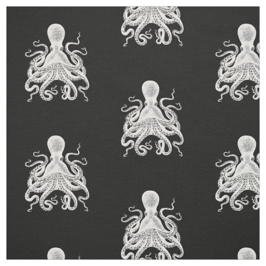 Kraken Krake Steampunk Gewebe Ozean Stoff (Muster)