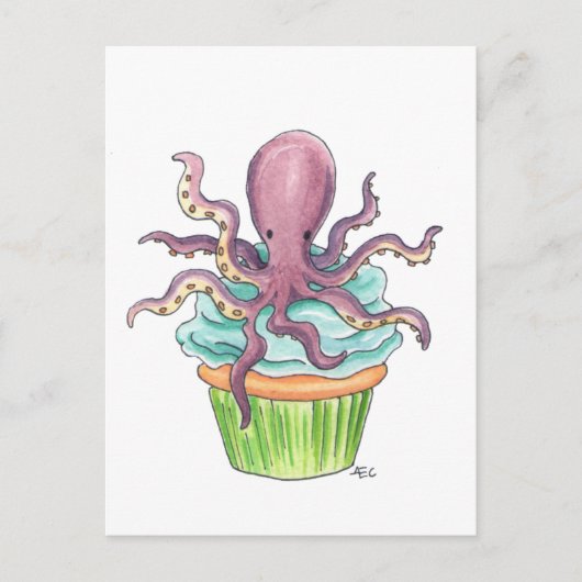 Kraken-Kuchen-Postkarte Postkarte (Vorderseite)
