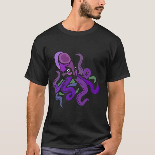 Kraken-Kunst-Shirt T-Shirt (Vorderseite)