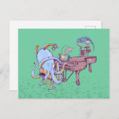 Kraken lernen Klavierspielen Postkarte (Vorne/Hinten)