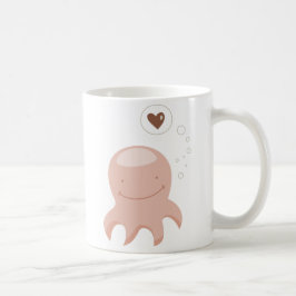 Kraken-Liebe-niedlicher Cartoon romantisch Kaffeetasse