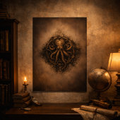 Kraken Mark Pirate Sigil Poster