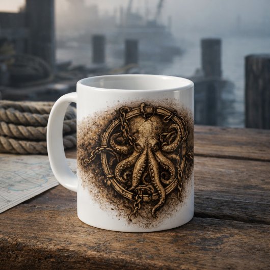 Kraken Mark Piraten Sigille Kaffeetasse