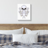 Kraken mit 8 Armen und Schädel Leinwanddruck (Insitu (Schlafzimmer))