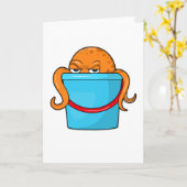 Kraken mit Eimer Karte (Gelbe Blume)