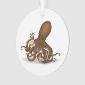 Kraken mit Flaschenkollusse Cephalopoden Steampunk Ornament (Vorderseite)