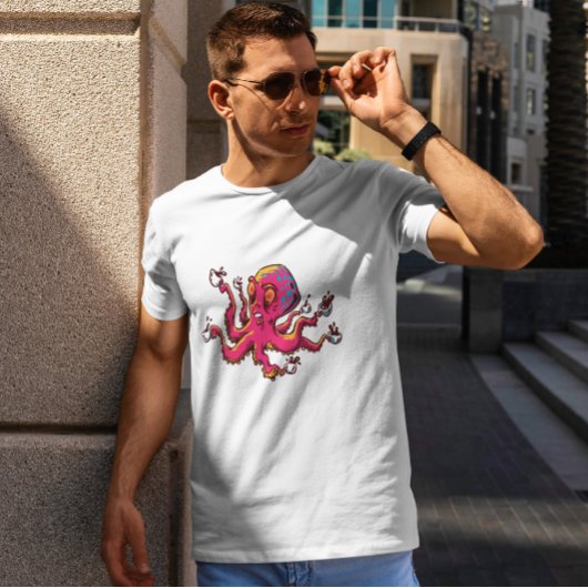 Kraken mit Kaffeekuchen T-Shirt