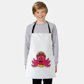 Kraken mit Kuchen Schürze (Getragen)