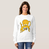Kraken mit Laptop Sweatshirt (Vorne ganz)