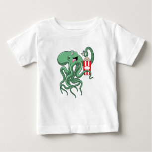 Kraken mit Popcorn Baby T-shirt