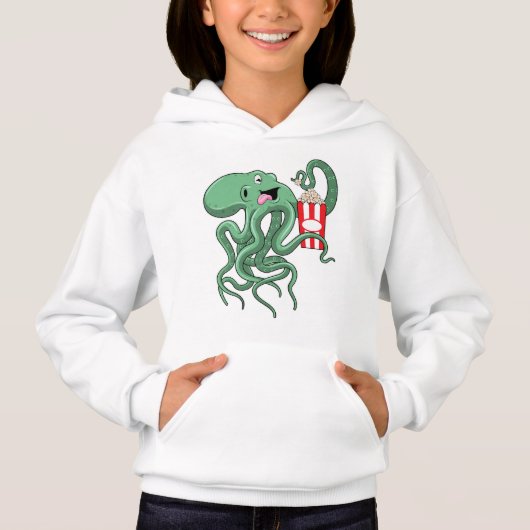 Kraken mit Popcorn Hoodie (Vorderseite)