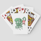 Kraken mit Popcorn Spielkarten (Rückseite)