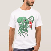Kraken mit Popcorn T-Shirt (Vorderseite)