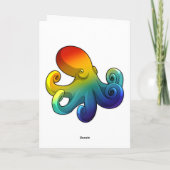 Kraken mit Regenbogen Karte (Rückseite)