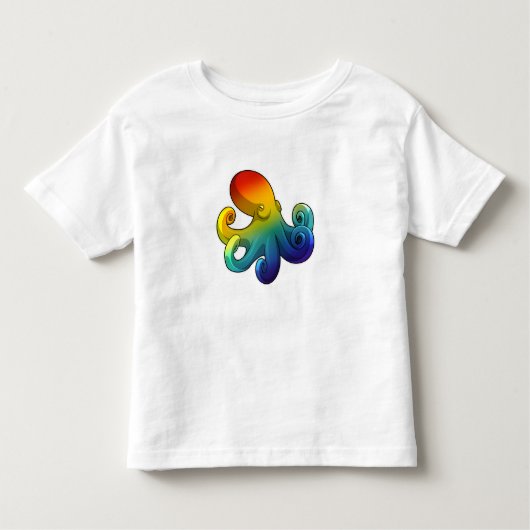 Kraken mit Regenbogen Kleinkind T-shirt (Vorderseite)