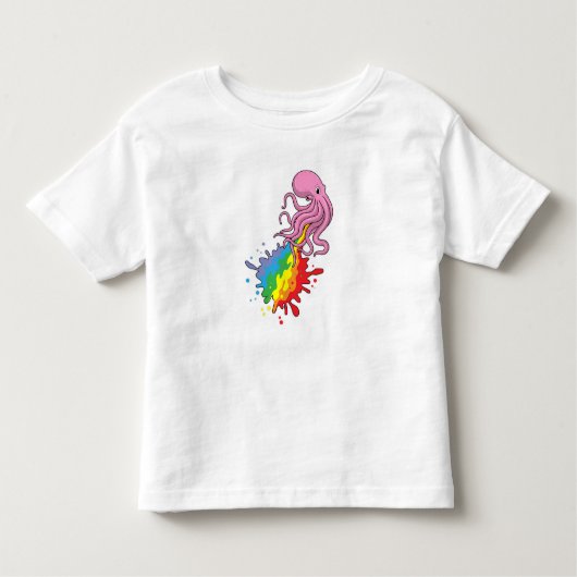 Kraken mit Regenbogen Kleinkind T-shirt (Vorderseite)