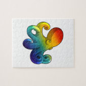 Kraken mit Regenbogen Puzzle (Horizontal)