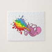 Kraken mit Regenbogen Puzzle (Horizontal)