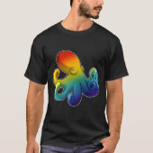 Kraken mit Regenbogen T-Shirt (Vorderseite)