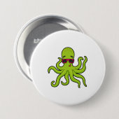 Kraken mit Sonnenbrille Button (Vorne & Hinten)