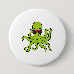 Kraken mit Sonnenbrille Button