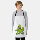 Kraken mit Sonnenbrille Schürze (Getragen)