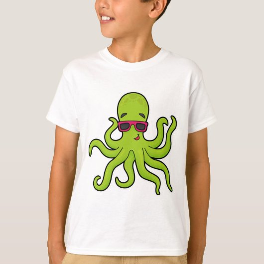 Kraken mit Sonnenbrille T-Shirt (Vorderseite)