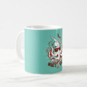 Kraken Monster Funny Kaffeetasse (Vorderseite Links)