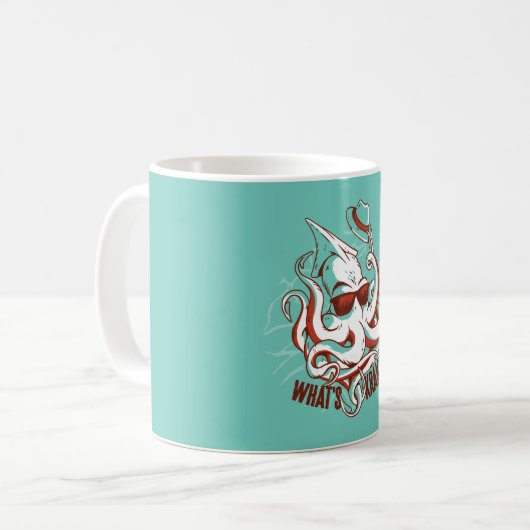 Kraken Monster Funny Kaffeetasse (Vorderseite Links)