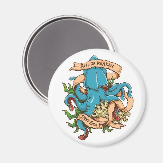 Kraken-Monster-Kratopus Magnet (Vorderseite/Rückseite)