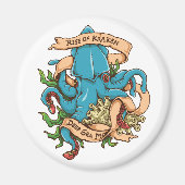 Kraken-Monster-Kratopus Magnet (Vorne)