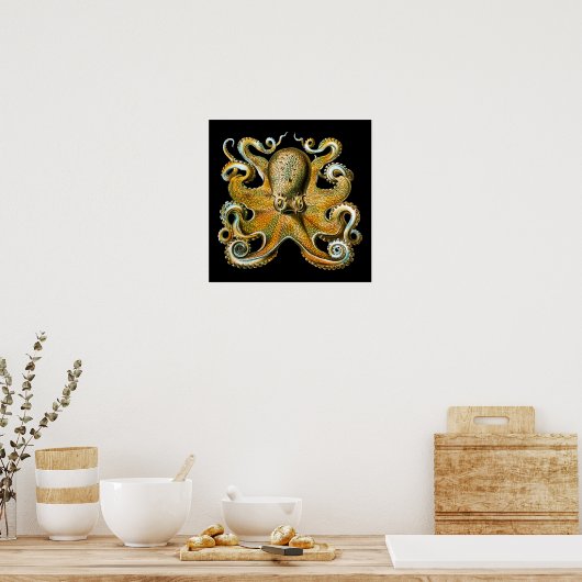 Kraken Octopus | Cooles Tier Poster (Küche)
