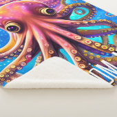Kraken Octopus mit Personalisiertem Namen Sherpadecke (3/4)