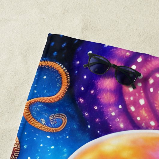 Kraken Octopus mit Personalisiertem Namen Strandtuch (Beispiel)