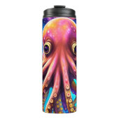 Kraken Octopus mit Personalisiertem Namen Thermosbecher (Vorderseite)