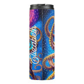 Kraken Octopus mit Personalisiertem Namen Thermosbecher (Rückseite)