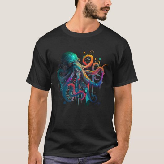Kraken Octopus Sailing Ocean 2 T-Shirt (Vorderseite)