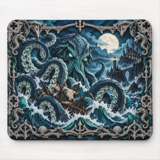 Kraken, Paper Cut Monster Mousepad (Vorne)