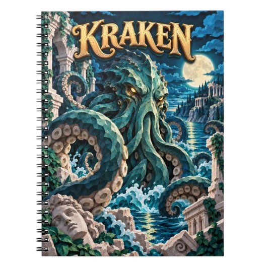 Kraken, Paper Cut Monster Notizblock (Vorderseite)