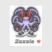 Kraken Pirate Aufkleber (Blatt)