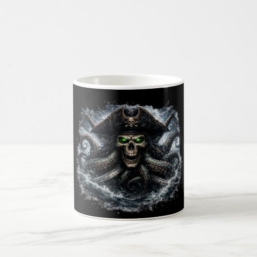 Kraken Pirate Skull Mug – Epic Sea Monster Pirate  Kaffeetasse (Mittel)