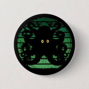 Kraken Retro Green Water Button