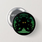 Kraken Retro Green Water Button (Vorne & Hinten)