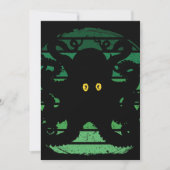 Kraken Retro Green Water Einladung (Vorderseite)