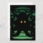 Kraken Retro Green Water Einladung (Vorne/Hinten)