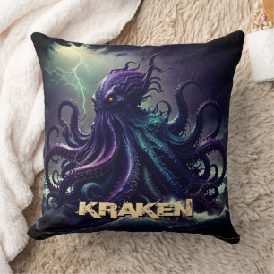Kraken-Riesenfresser wie Monsterkreatur Kissen